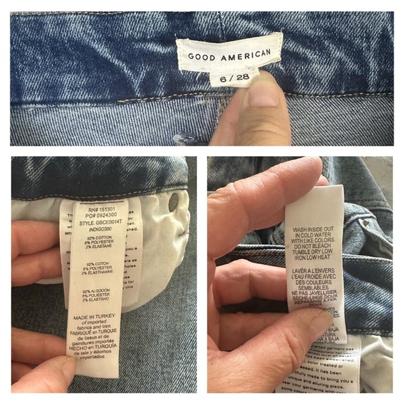 Good American Good Curve Exposed Button High Rise Straight Leg Jean Stretch 6/28 - Picture 16 of 16